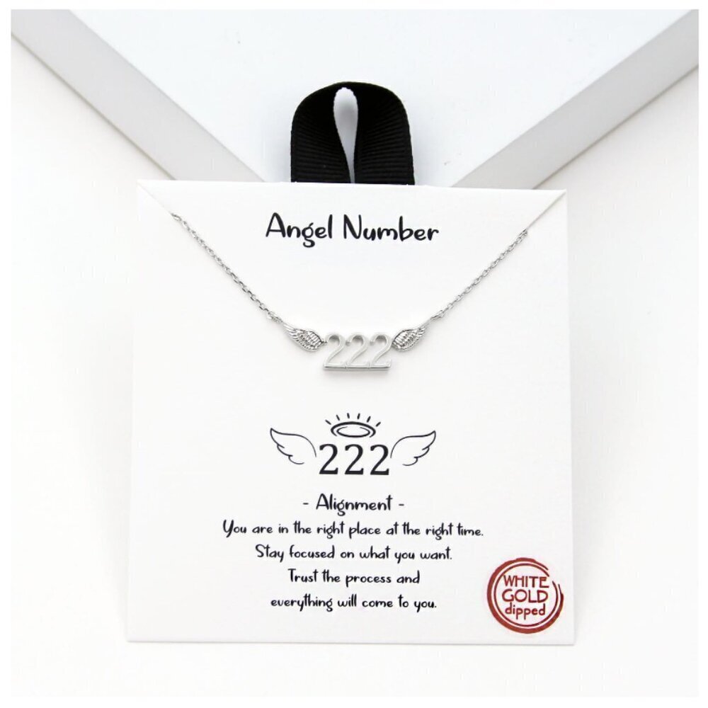 155. "222 Alignment" White Gold Dipped Necklace